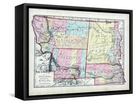 1873, Nebraska, Dakota, Montana, Wyoming, USA-null-Framed Stretched Canvas