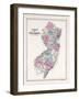 1873, New Jersey State Map, New Jersey, United States-null-Framed Giclee Print