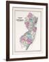 1873, New Jersey State Map, New Jersey, United States-null-Framed Giclee Print