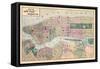 1873, New York and Brooklyn Cities Central Portions Map, New York, United States-null-Framed Stretched Canvas
