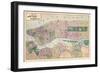 1873, New York and Brooklyn Cities Central Portions Map, New York, United States-null-Framed Giclee Print