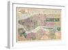 1873, New York and Brooklyn Cities Central Portions Map, New York, United States-null-Framed Giclee Print