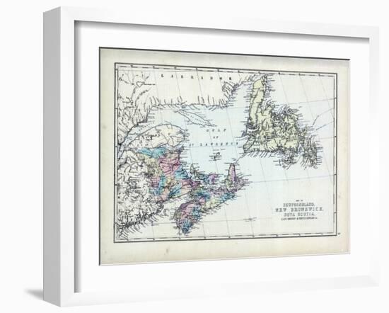 1873, Newfoundland, New Brunswick, Nova Scotia, Cape Breton, Prince Edward Island-null-Framed Giclee Print