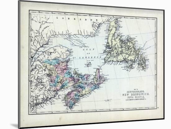 1873, Newfoundland, New Brunswick, Nova Scotia, Cape Breton, Prince Edward Island-null-Mounted Giclee Print