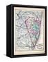 1873, Ocean County Map, New Jersey, United States-null-Framed Stretched Canvas