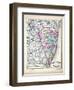 1873, Ocean County Map, New Jersey, United States-null-Framed Giclee Print