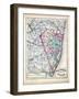 1873, Ocean County Map, New Jersey, United States-null-Framed Giclee Print