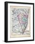 1873, Ocean County Map, New Jersey, United States-null-Framed Giclee Print