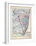 1873, Ocean County Map, New Jersey, United States-null-Framed Giclee Print