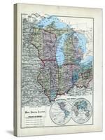 1873, Ohio, Indiana, Illinois, Wisconsin, Michigan, USA-null-Stretched Canvas