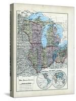 1873, Ohio, Indiana, Illinois, Wisconsin, Michigan, USA-null-Stretched Canvas