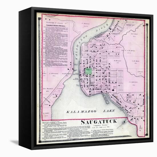 1873, Saugatuck, Kalamazoo River, Michigan, United States-null-Framed Stretched Canvas