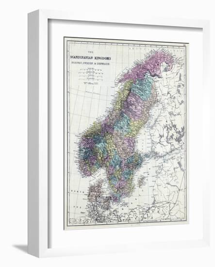 1873, Scandinavian Kingdoms, Norway, Sweden, Denmark-null-Framed Giclee Print