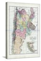 1873, South America, La Plata, Chili, Paraguay, Uruguay, Patagonia-null-Stretched Canvas