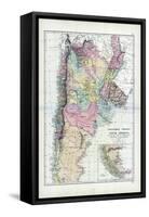 1873, South America, La Plata, Chili, Paraguay, Uruguay, Patagonia-null-Framed Stretched Canvas