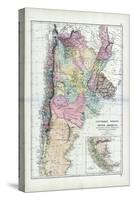 1873, South America, La Plata, Chili, Paraguay, Uruguay, Patagonia-null-Stretched Canvas