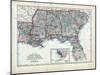 1873, South Carolina, Georgia, Florida, Alabama, Mississippi, Louisiana, USA-null-Mounted Giclee Print