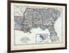 1873, South Carolina, Georgia, Florida, Alabama, Mississippi, Louisiana, USA-null-Framed Giclee Print