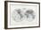 1873, The World in Hemispheres-null-Framed Giclee Print