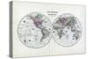 1873, The World in Hemispheres-null-Stretched Canvas