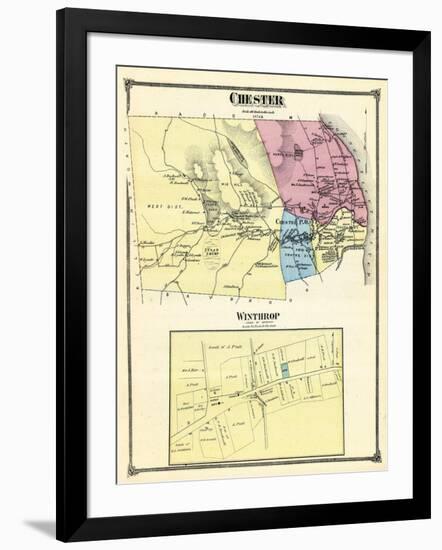 1874, Chester, Winthrop Town, Connecticut, United States-null-Framed Giclee Print