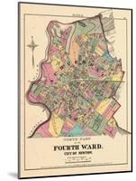 1874, City of Newton, Fourth Ward North, Massachusetts, United States-null-Mounted Giclee Print