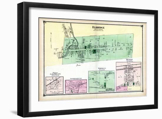 1874, Elbridge, Peru, Skaneateles Junction, Warners P.O., Memphis, New York, United States-null-Framed Giclee Print