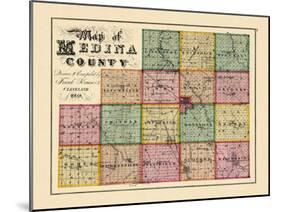 1874, Index Map - Medina County, Ohio, United States-null-Mounted Giclee Print