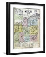 1874, Johnson County Sectional Map, Kansas, United States-null-Framed Giclee Print
