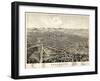 1874, Kalamazoo Bird's Eye View, Michigan, United States-null-Framed Giclee Print