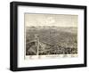 1874, Kalamazoo Bird's Eye View, Michigan, United States-null-Framed Giclee Print