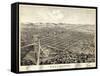 1874, Kalamazoo Bird's Eye View, Michigan, United States-null-Framed Stretched Canvas