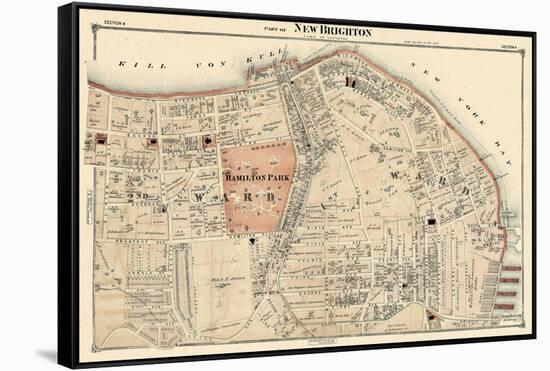 1874, New Brighton, New York, United States, Staten Island, Hamilton Park-null-Framed Stretched Canvas