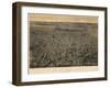 1874, Newark Bird's Eye View, New Jersey, United States-null-Framed Giclee Print