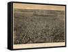 1874, Newark Bird's Eye View, New Jersey, United States-null-Framed Stretched Canvas