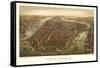 1874 NYC Map-N. Harbick-Framed Stretched Canvas