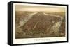 1874 NYC Map-N. Harbick-Framed Stretched Canvas