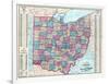 1874, Ohio State Map, Ohio, United States-null-Framed Giclee Print