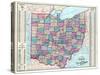 1874, Ohio State Map, Ohio, United States-null-Stretched Canvas