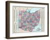 1874, Ohio State Map, Ohio, United States-null-Framed Giclee Print