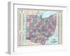 1874, Ohio State Map, Ohio, United States-null-Framed Giclee Print