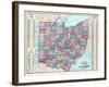 1874, Ohio State Map, Ohio, United States-null-Framed Giclee Print