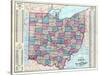 1874, Ohio State Map, Ohio, United States-null-Stretched Canvas