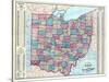 1874, Ohio State Map, Ohio, United States-null-Stretched Canvas