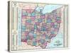 1874, Ohio State Map, Ohio, United States-null-Stretched Canvas