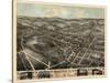 1874, Oneida  Bird's Eye View, New York, United States-null-Stretched Canvas