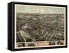 1874, Oneida  Bird's Eye View, New York, United States-null-Framed Stretched Canvas