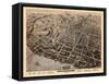 1874, Poughkeepsie 1874 Bird's Eye View 23x29, New York, United States-null-Framed Stretched Canvas