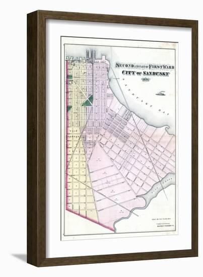 1874, Sandusky City - Ward 2, Ward 1 - Part, Ohio, United States-null-Framed Giclee Print