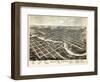 1874, South Bend Bird's Eye View, Indiana, United States-null-Framed Giclee Print